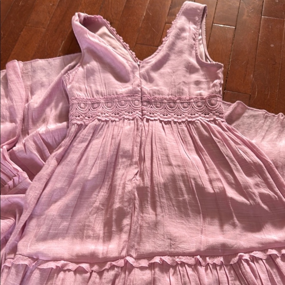 Boho maxi ruffle dress
